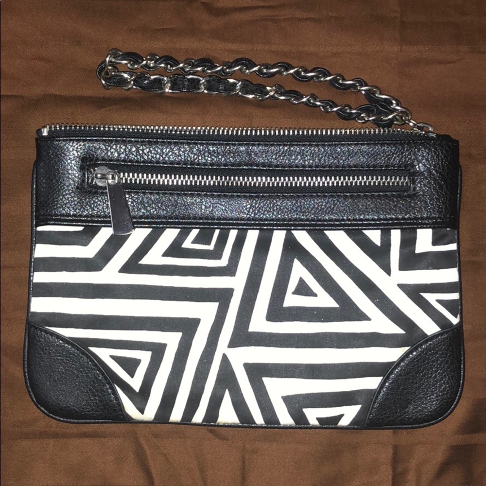 Black and White geometric Express wristlet
